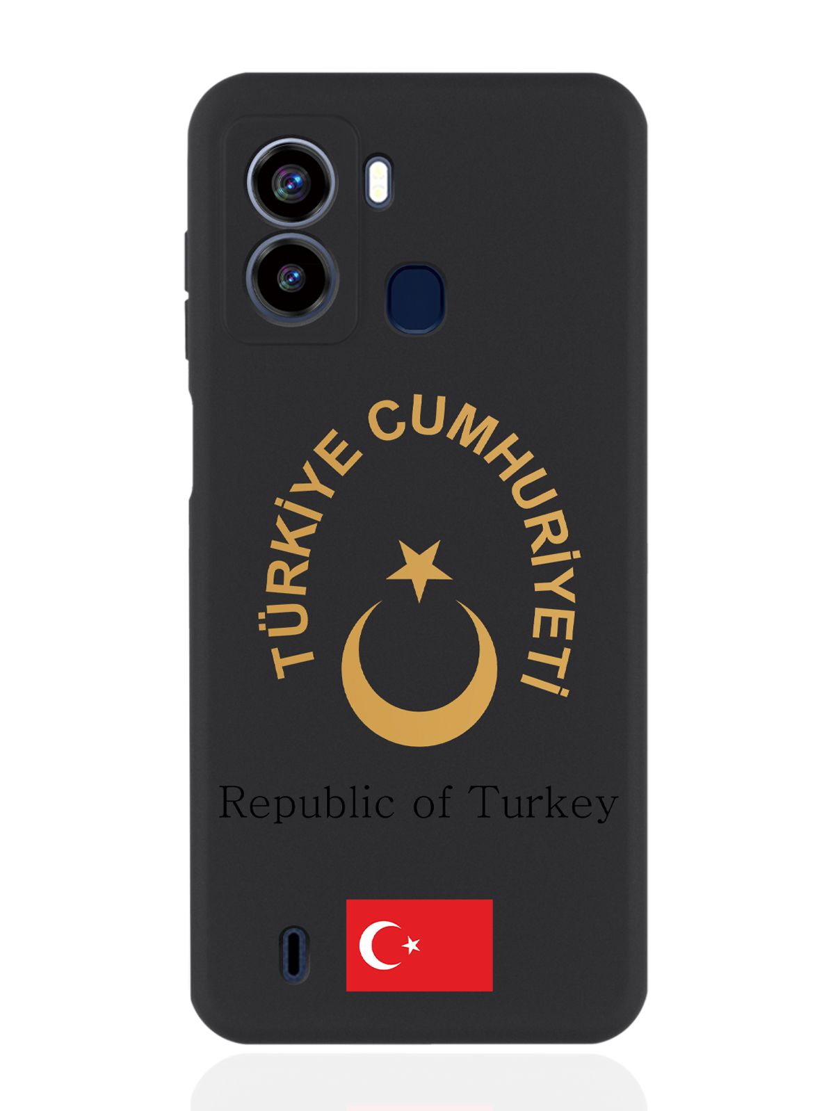 

Чехол для Tecno Pop 6 Золотой Герб Турции черный, Золотистый;черный