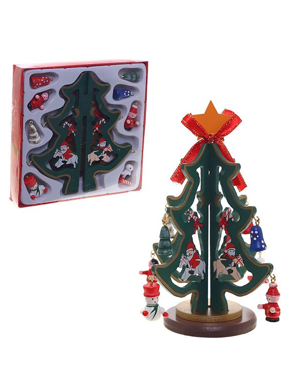 

Новогодняя фигурка Remecoclub Елочка 239527]REM 14x2,5x14 см, Зеленый, Елочка