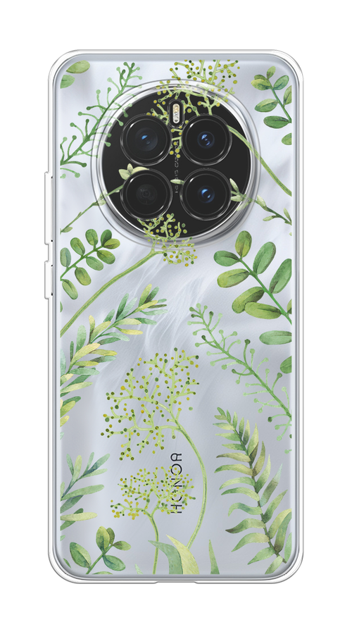 

Чехол на Honor Magic 7 "Green Leaves", Зеленый;прозрачный, 6125550-1