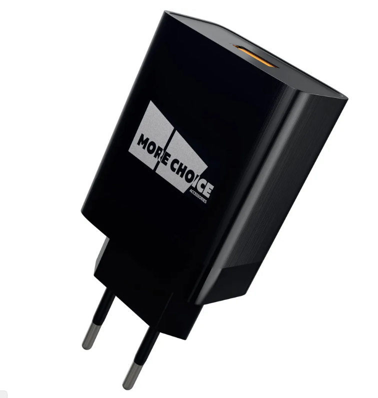 Сетевое зарядное устройство More choice 1USB 3.0A QC3.0 для Type-C NC52QCa (Black)
