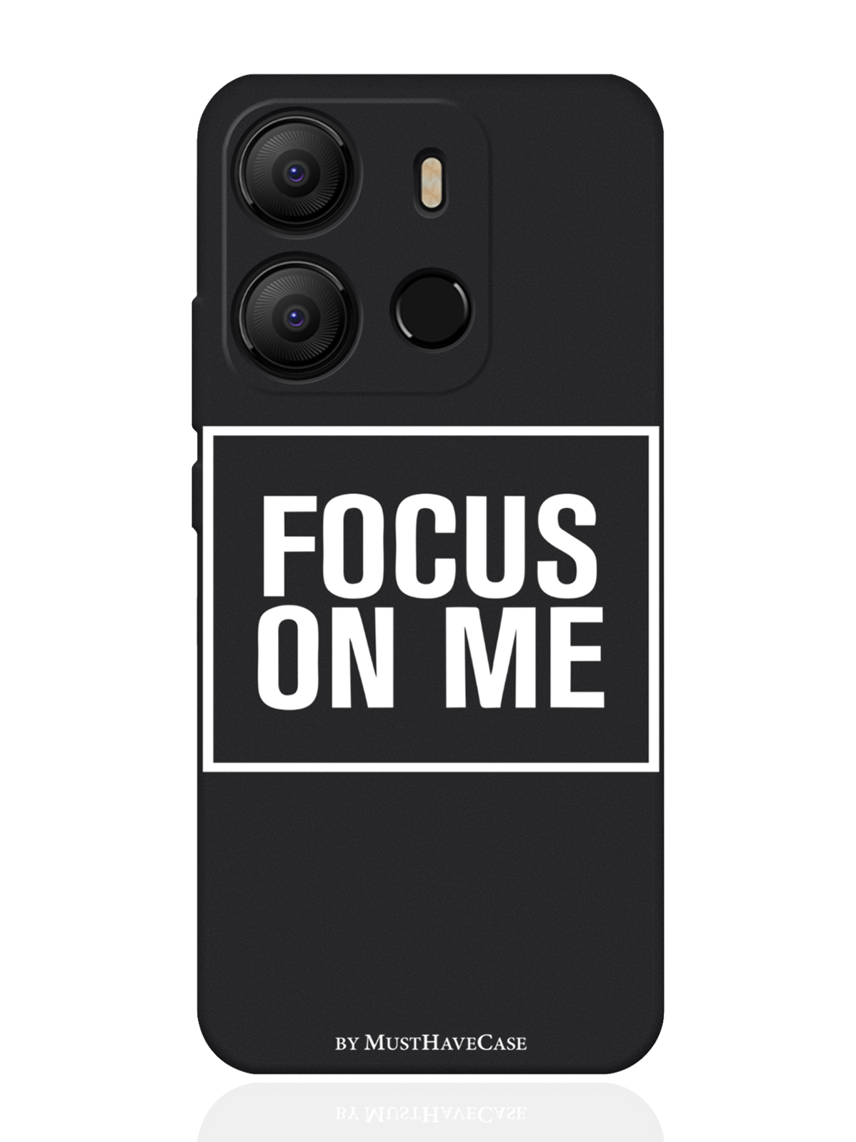 

Чехол для Tecno Pop 7 Focus on me черный, Черный;белый