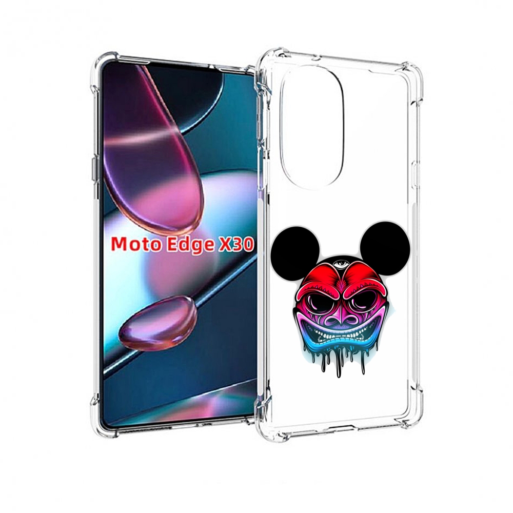 

Чехол MyPads микки в маске для Motorola Moto Edge X30, Прозрачный, Tocco