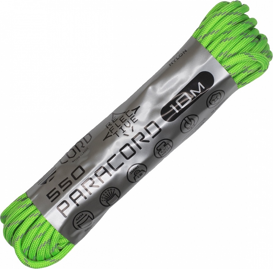 

Паракорд 550 Cord 10м световозвращающий (neon green)