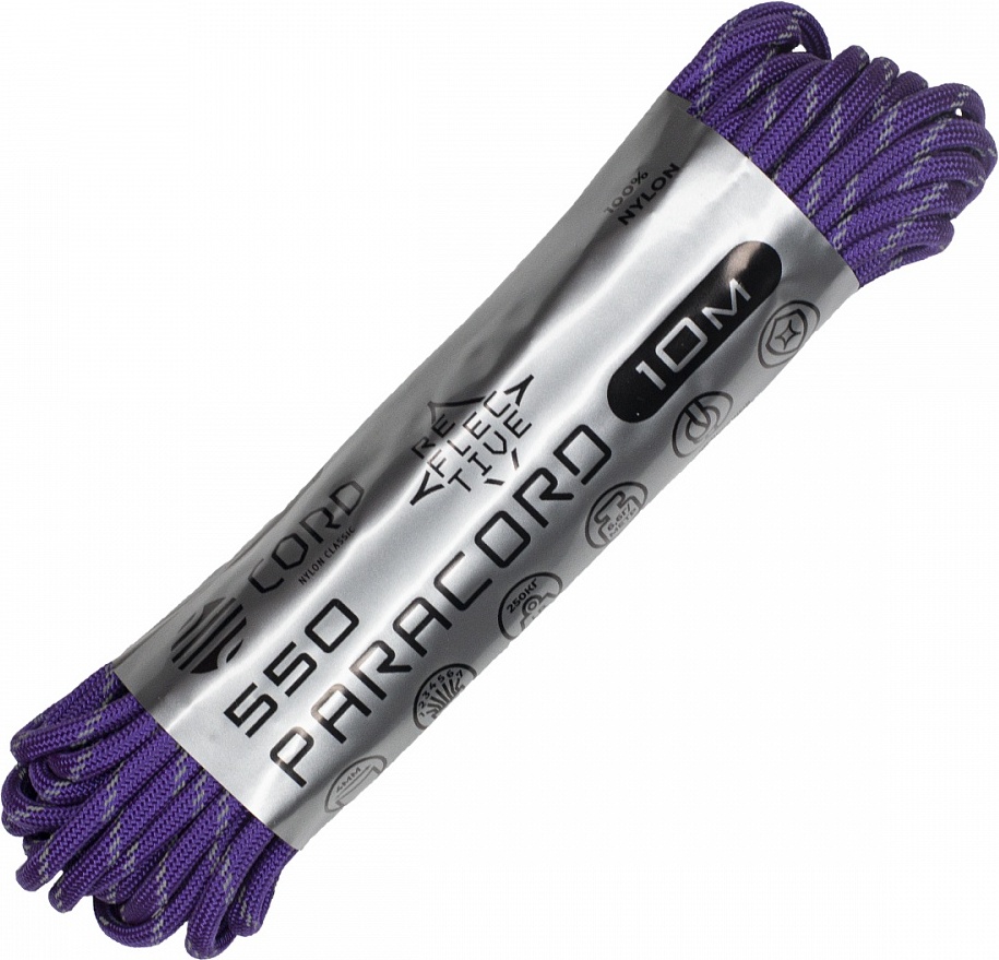 

Паракорд 550 Cord 10м световозвращающий (purple)
