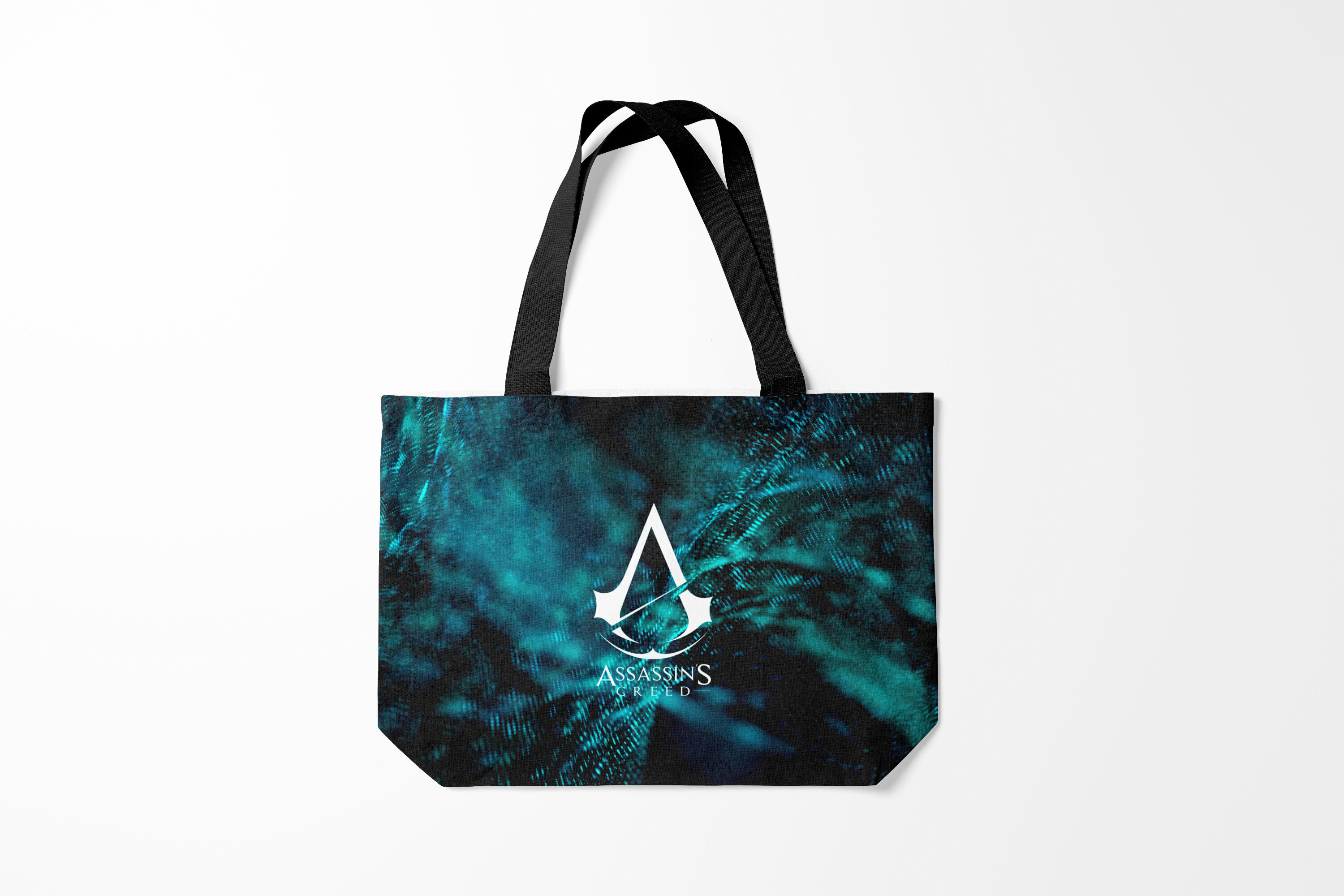 

Сумка шoппер унисекс Burnettie ASSASSINS CREED, бирюзовый; черный, ASSASSINS CREED