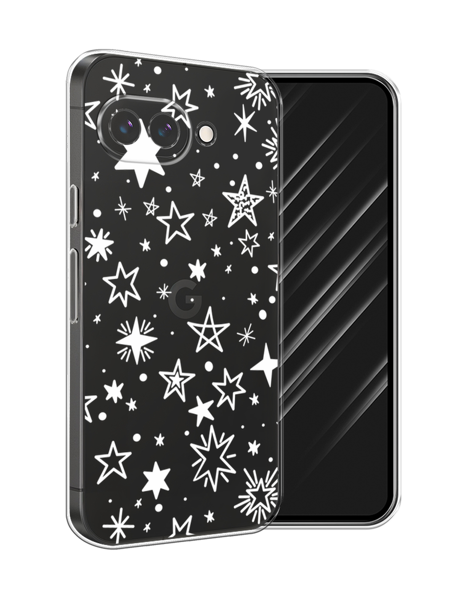 

Чехол Awog на Google Pixel 9a "Звездочки графика белая", Прозрачный;белый, 272250-1