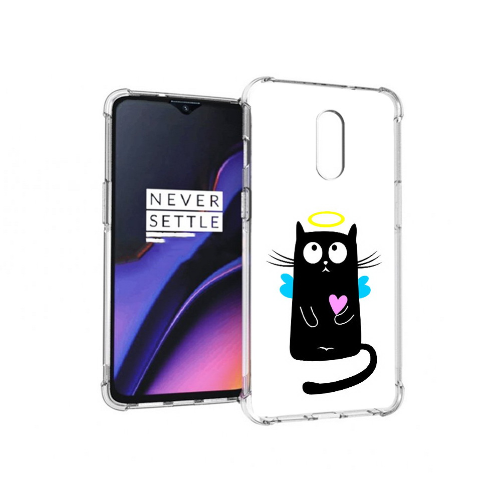 

Чехол MyPads Tocco для OnePlus 7 Кот ангелок (PT227043.140.96), Прозрачный, Tocco