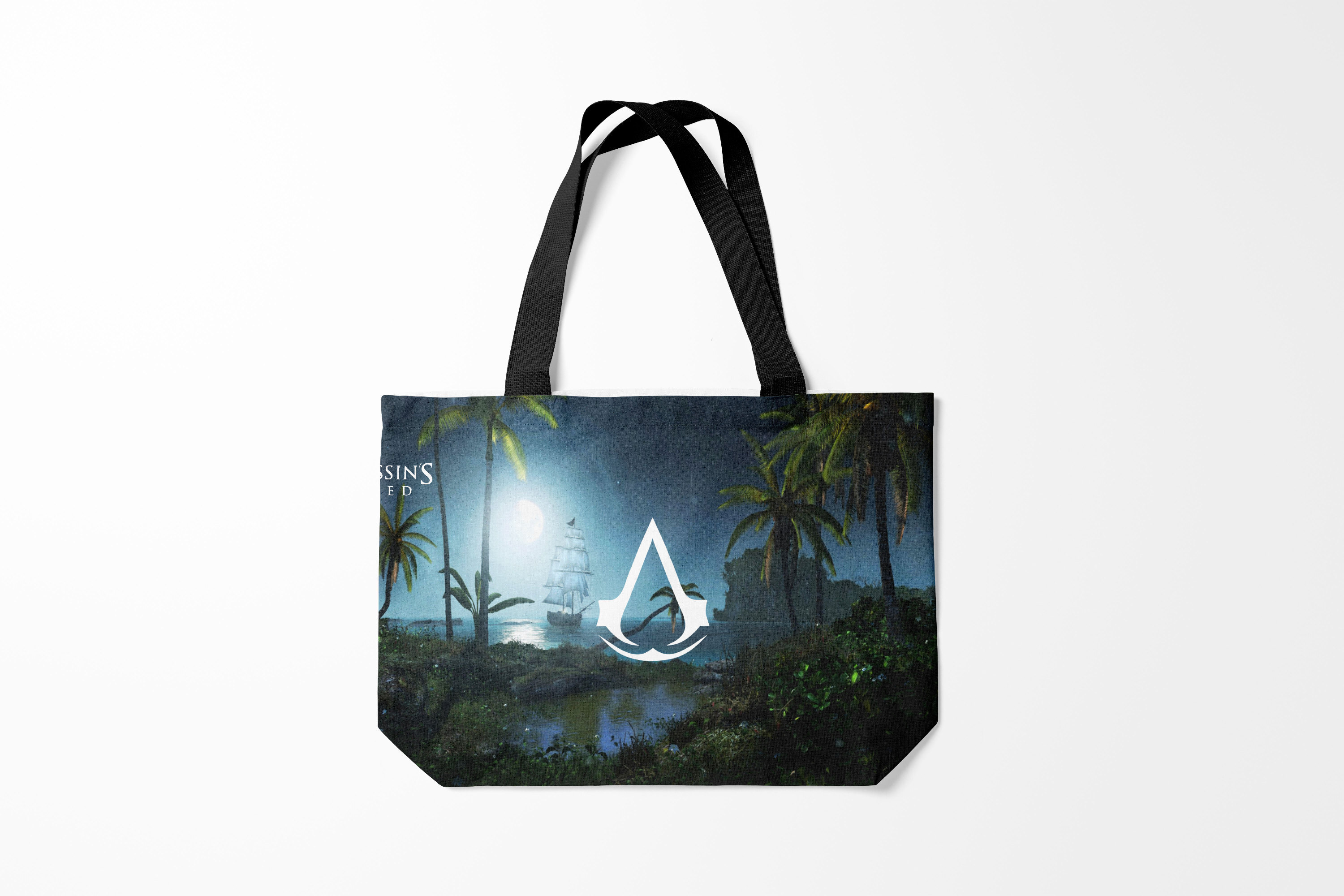 

Сумка шoппер унисекс Burnettie ASSASSINS CREED, синий; зеленый, ASSASSINS CREED