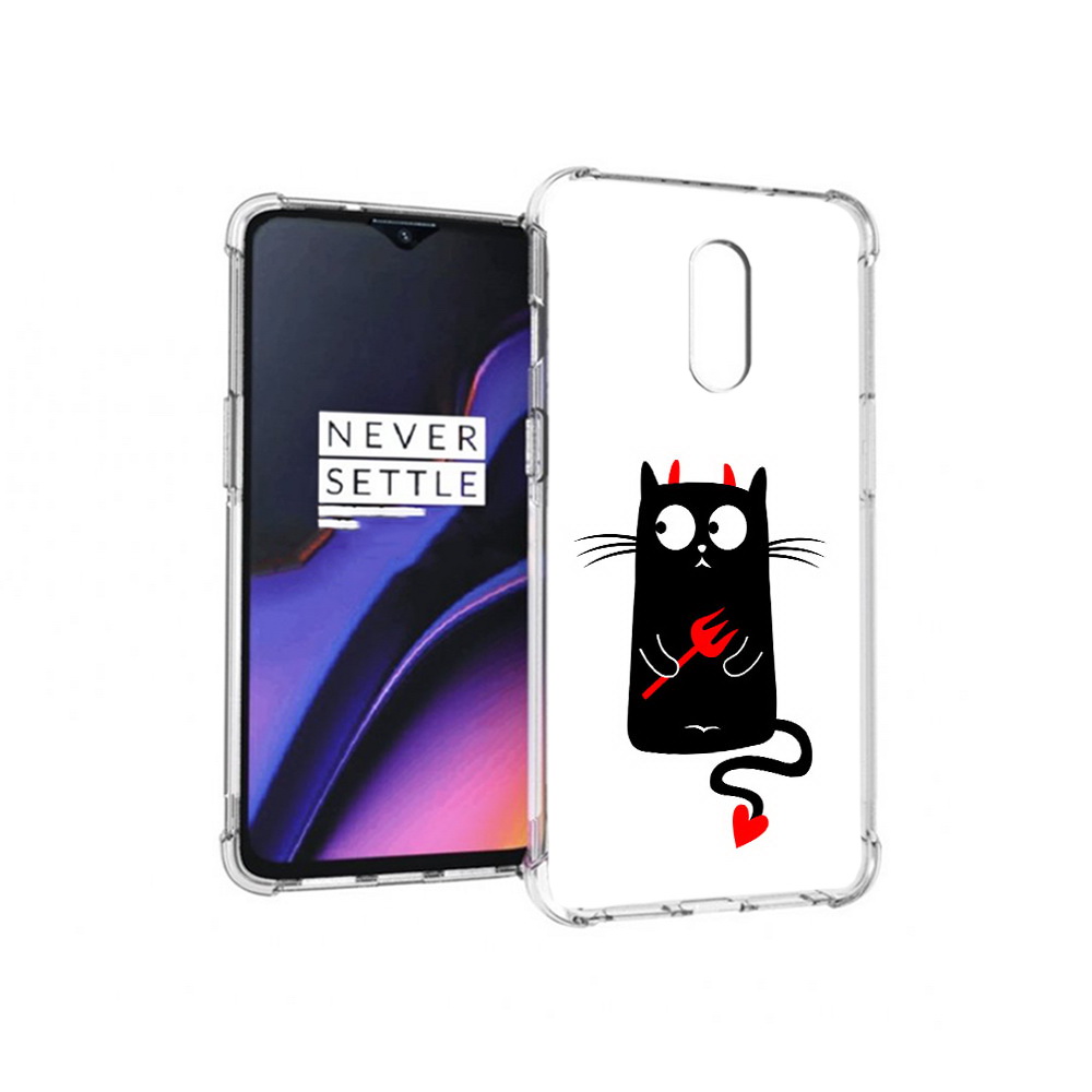 

Чехол MyPads Tocco для OnePlus 7 Кот демон (PT227043.140.97), Прозрачный, Tocco