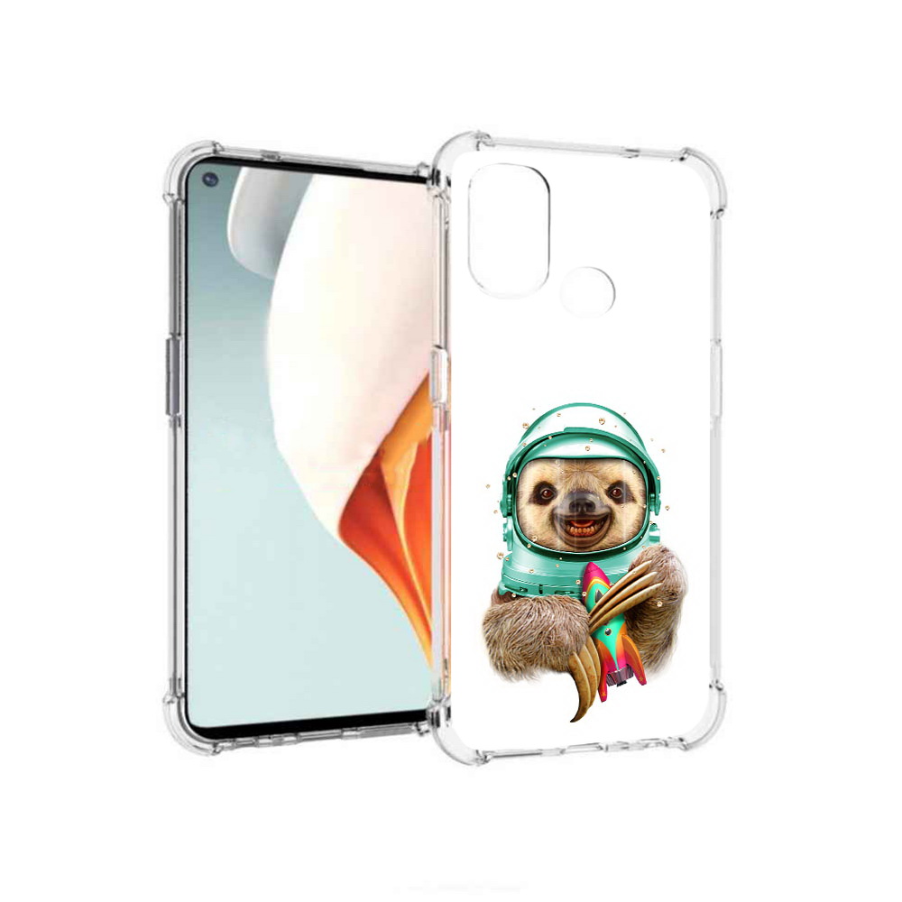 

Чехол MyPads Tocco для OnePlus Nord N100 Ленивец астронавт (PT227045.141.104), Прозрачный, Tocco