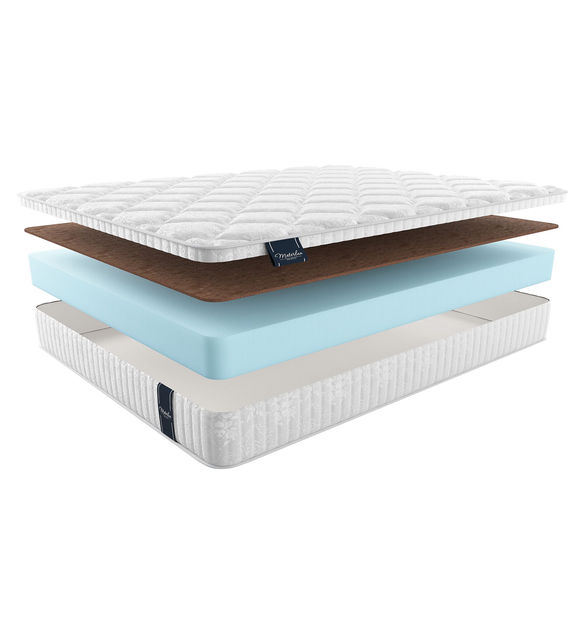 

Матрас Materlux Light Olvera 220х220, Бежевый;белый;серый;серебристый, Olvera