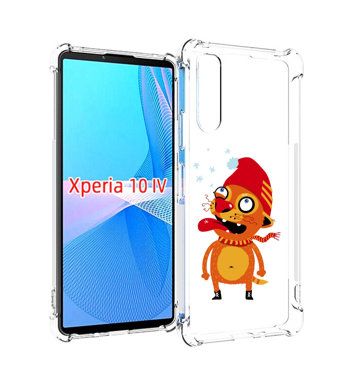 

Чехол MyPads Зимний кот для Sony Xperia 10 IV (10-4), Прозрачный, Tocco