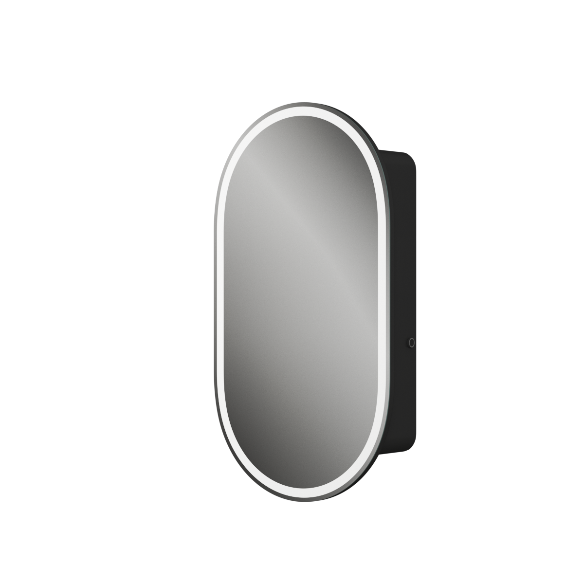 Зеркальный шкаф Bau Kups 45х80 Black Edition, LED, сенсор на взмах, лев/прав., черный