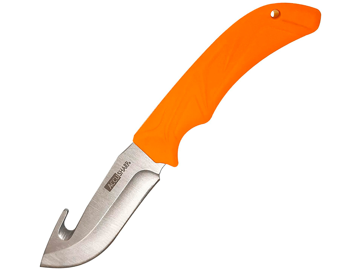 

Нож охотничий AccuSharp Gut Hook Knife сталь 420, оранжевый, 729C
