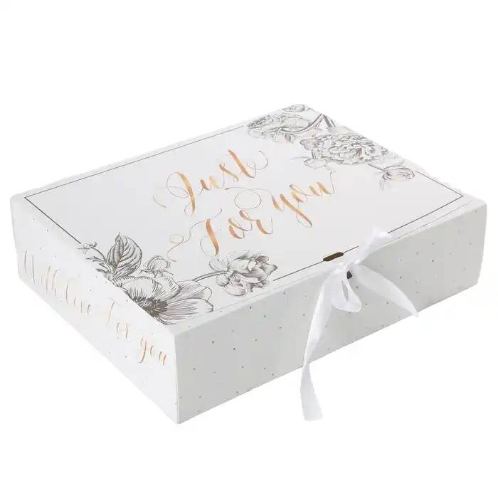 

Коробка подарочная складная «Just for you», 31 х 24,5 х 9 см, (2шт.), Белый, kr-21696