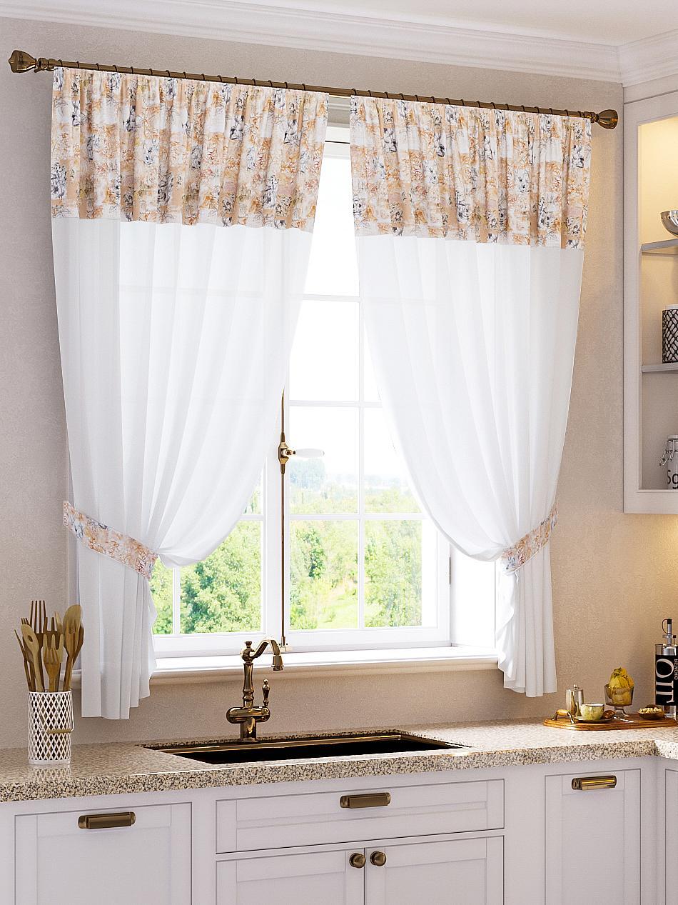 

Комплекты штор AT HOME Миюл высота 180 см, ширина 145 см, Бежевый, 529025