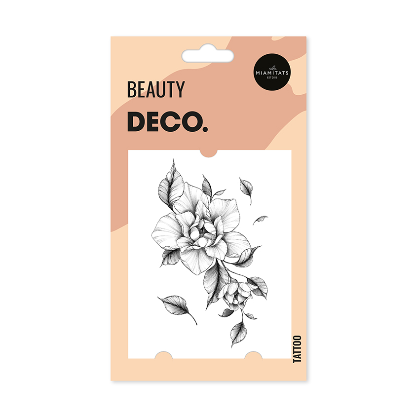 

Татуировка для тела DECO. Ubeyko by Miami tattoos переводная Dream flower, Черный, Dream flower