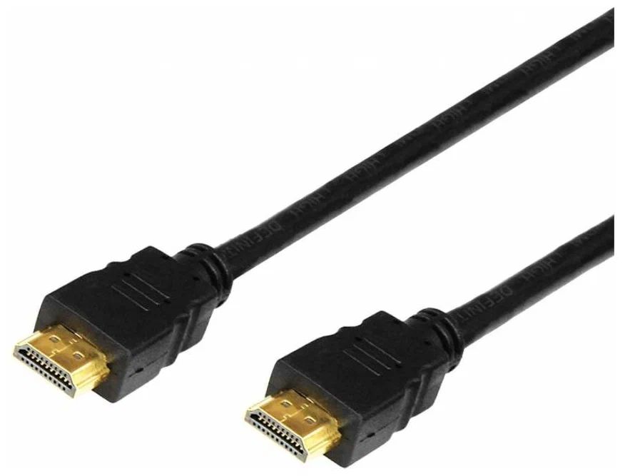 фото Кабель hdmi - hdmi, м/м, 2 м, v1.4, фер, поз.р, rexant, чер, 17-6204 nobrand