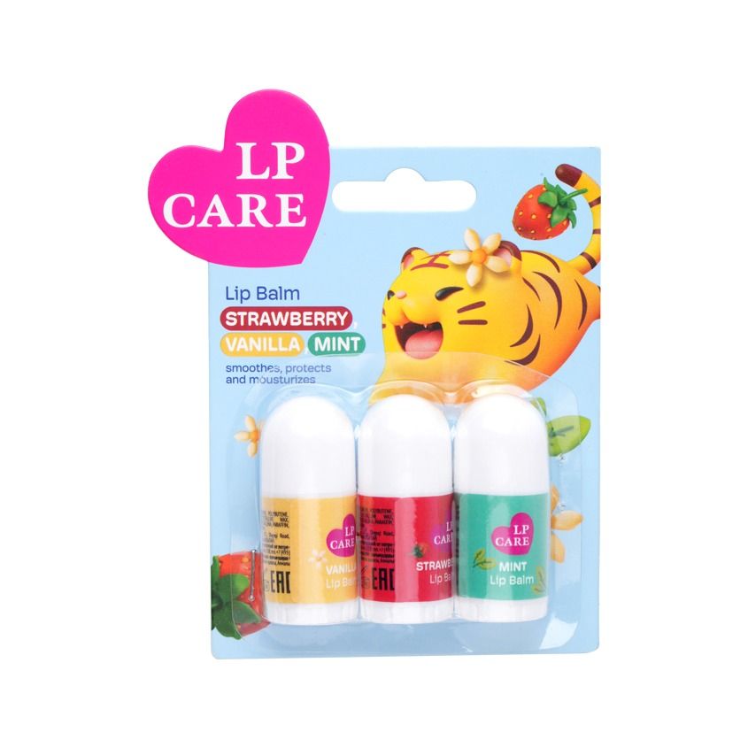 Бальзамы LP CARE клубника-ваниль-мята 25 г 3 шт 299₽