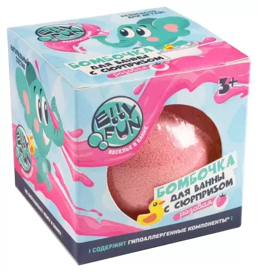 

Бомбочка для ванны Elly Fun с сюрпризом в ассортименте (цвет по наличию), Разноцветный