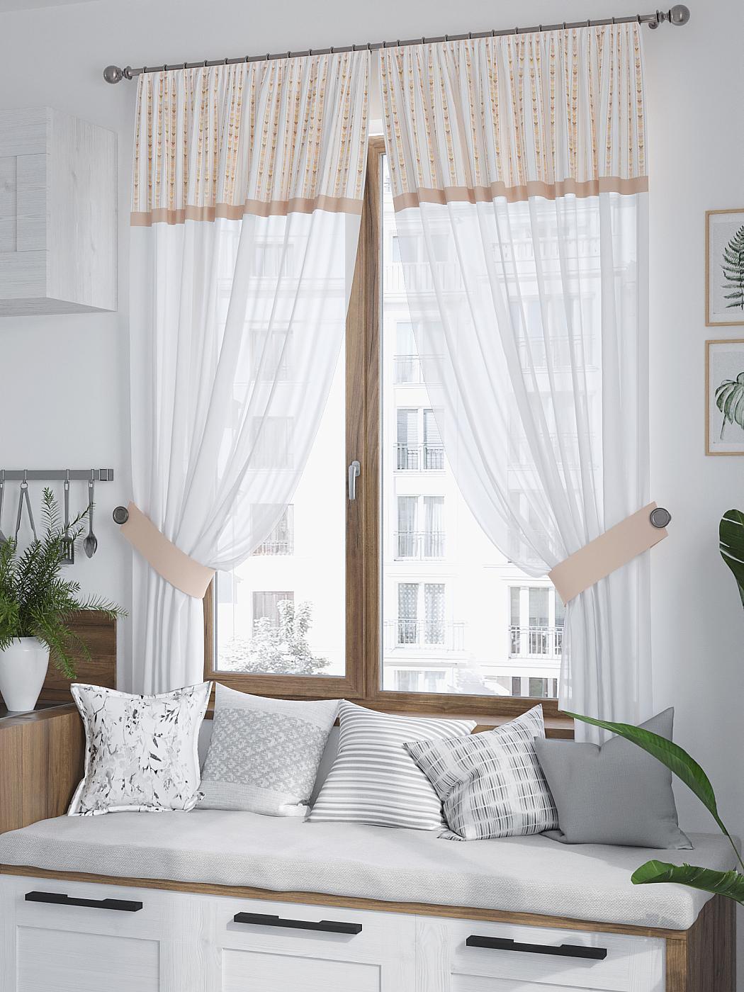 

Комплекты штор AT HOME Кенчис высота 180 см, ширина 150 см, Белый, 529212