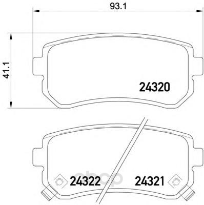 

Тормозные колодки Textar дисковые 2432001