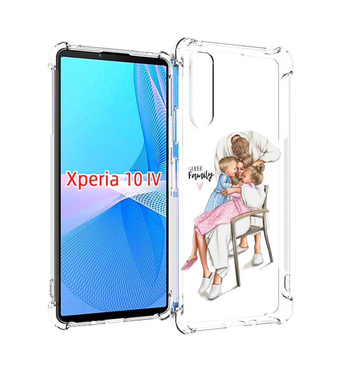 

Чехол MyPads Super-family для Sony Xperia 10 IV (10-4), Прозрачный, Tocco