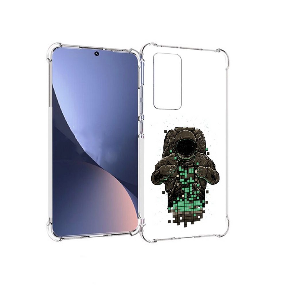 

Чехол MyPads Tocco для Xiaomi 12 космонавт с пикселями (PT226952.288.394), Прозрачный, Tocco