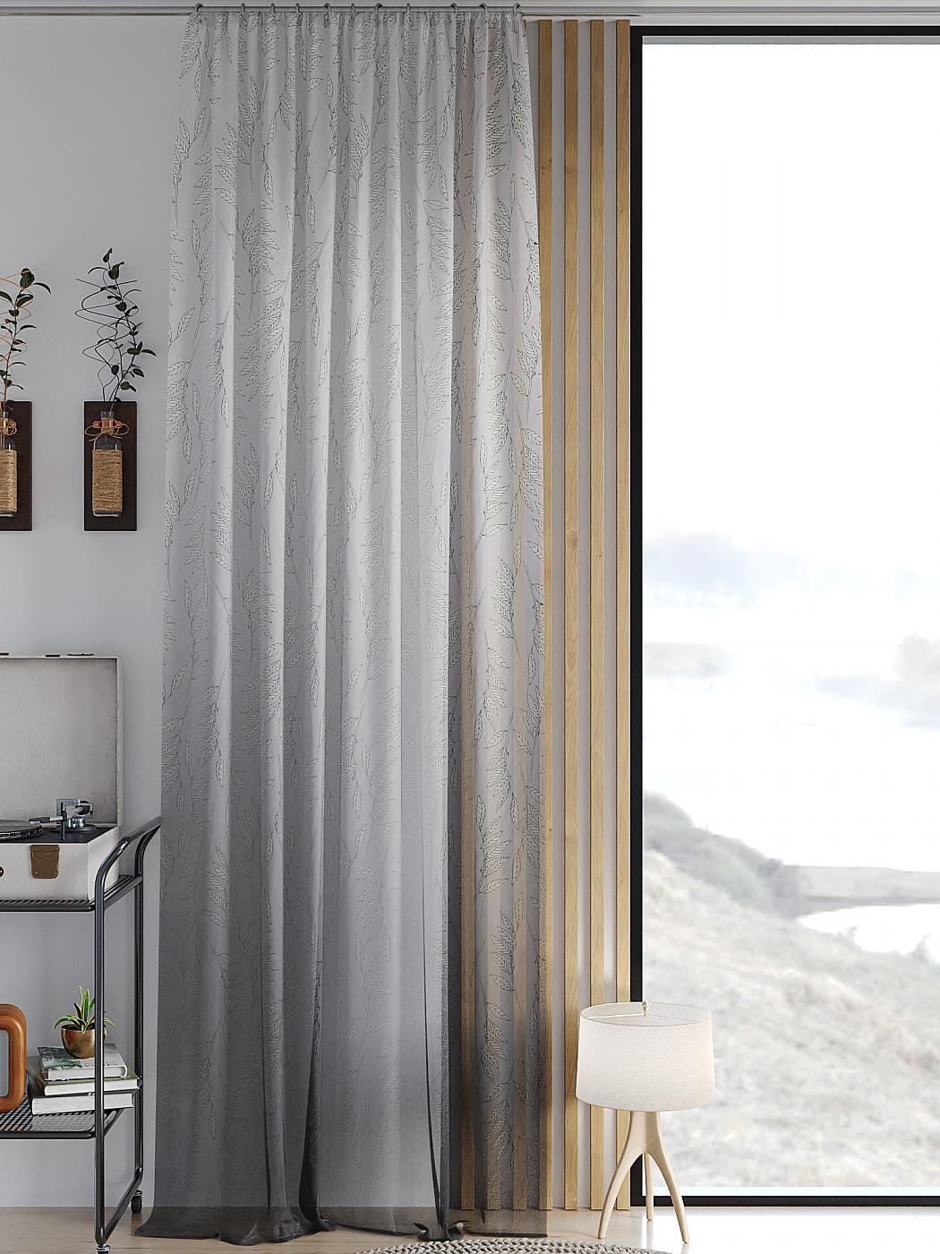 

Тюль AT HOME Миконрилс высота 260 см, ширина 150 см, Серый/черный, 542156