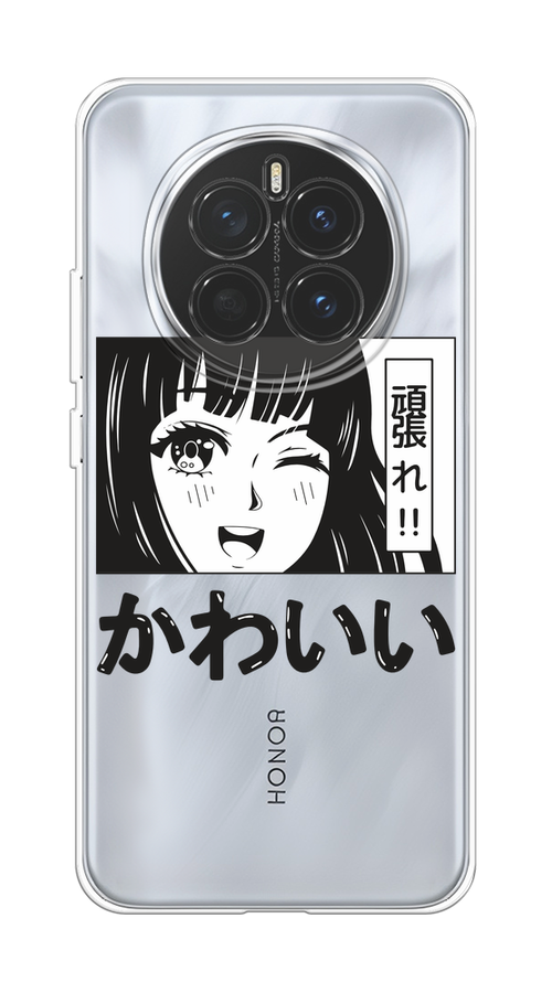 

Чехол на Honor Magic 7 "Cute anime girl", Черный;серый;прозрачный;белый, 6125550-1