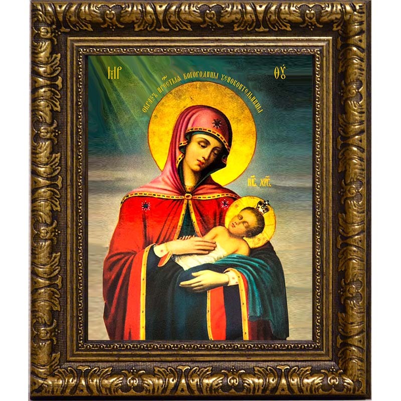 

Успокоительница. Икона Божьей Матери на холсте.