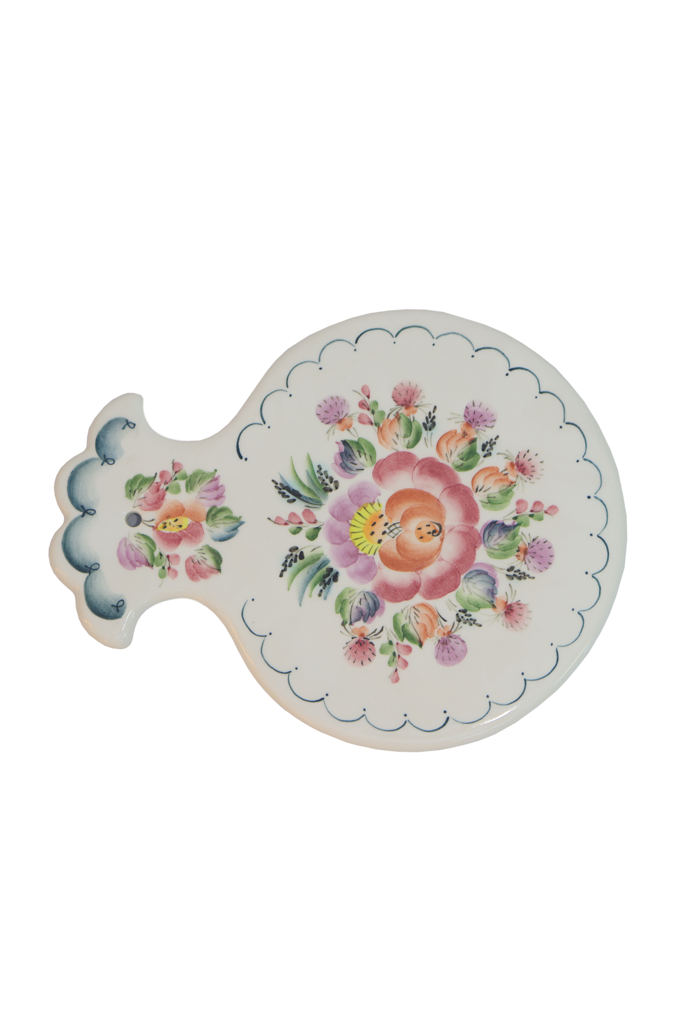 фото Доска разделочная семикаракорская керамика яблоко - цветы