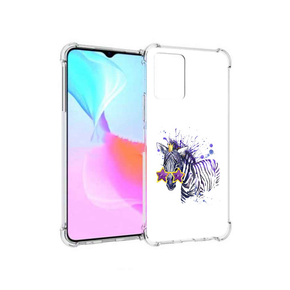 

Чехол MyPads Tocco для Vivo Y33s акварельная зебра (PT226981.417.215), Прозрачный, Tocco