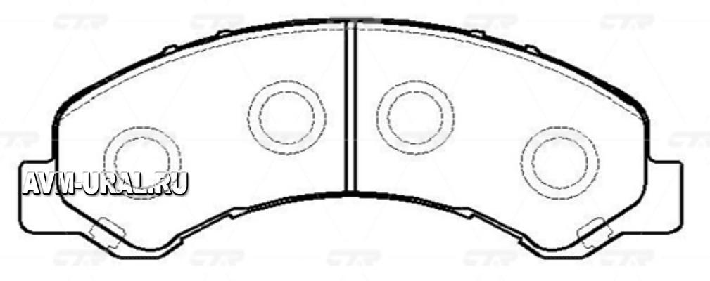 

Тормозные колодки CTR передние GK0407