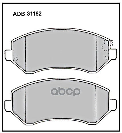 

Колодки передние dodge caravan/chrysler voyager 00-08 allied nippon adb 31162