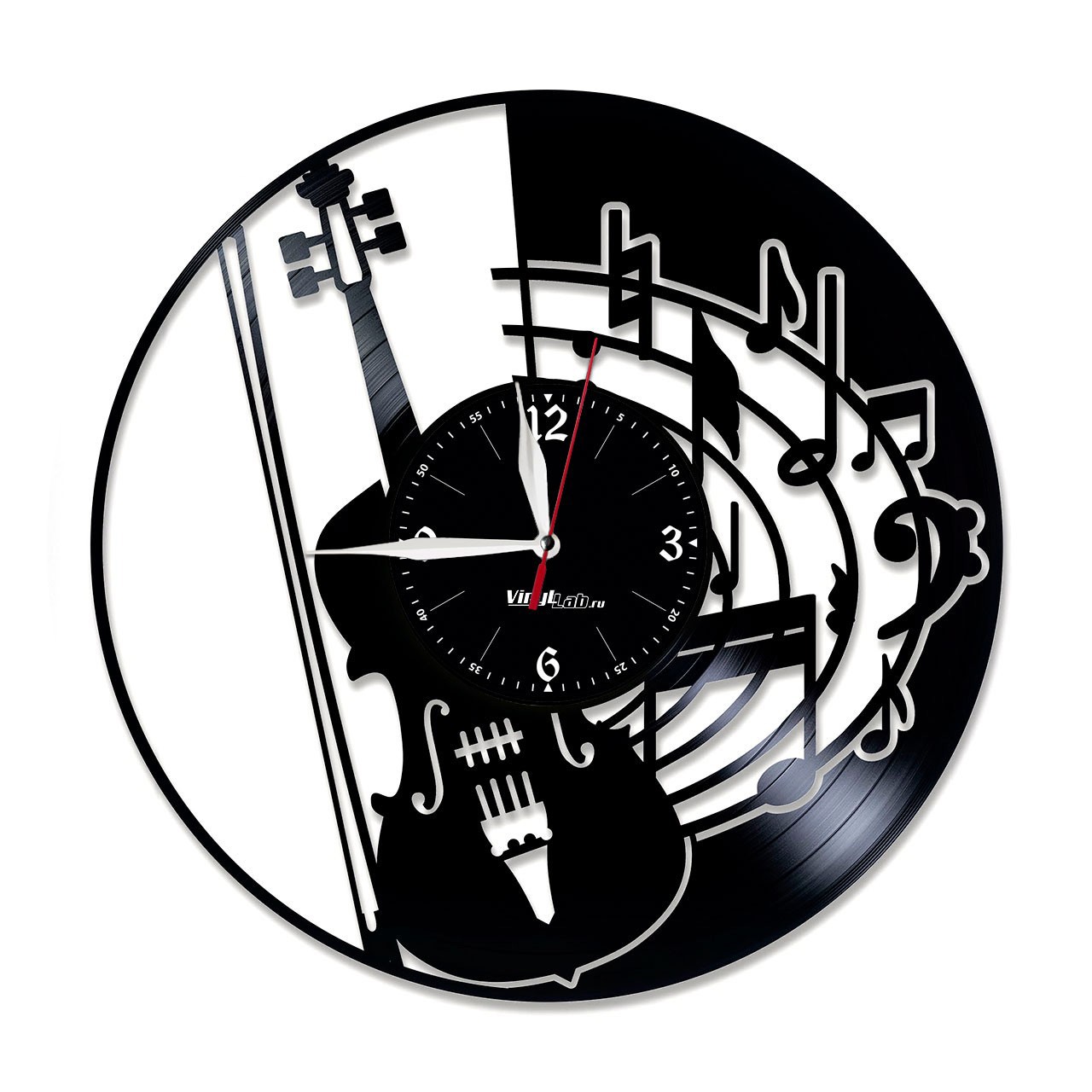 фото Часы из виниловой пластинки (c) vinyllab - скрипка