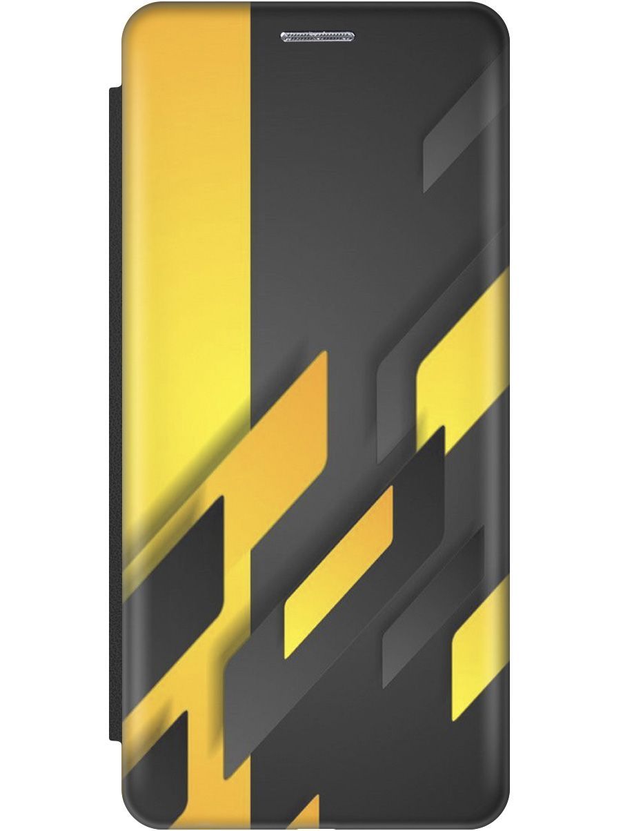 

Чехол-книжка на Samsung Galaxy A73 5G "Черно-желтая абстракция" черный, Желтый;черный, 10577