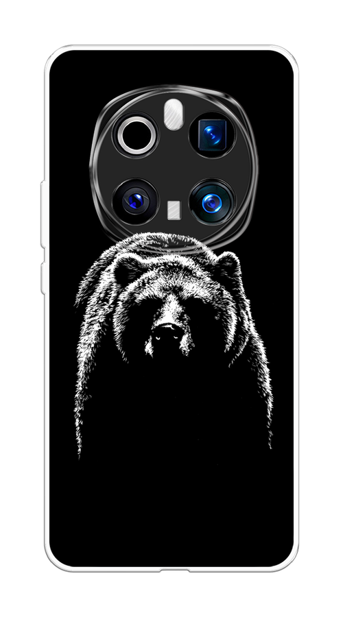 

Чехол на Honor Magic 7 Pro "Медведь в ночи", Белый;черный, 6125650-1