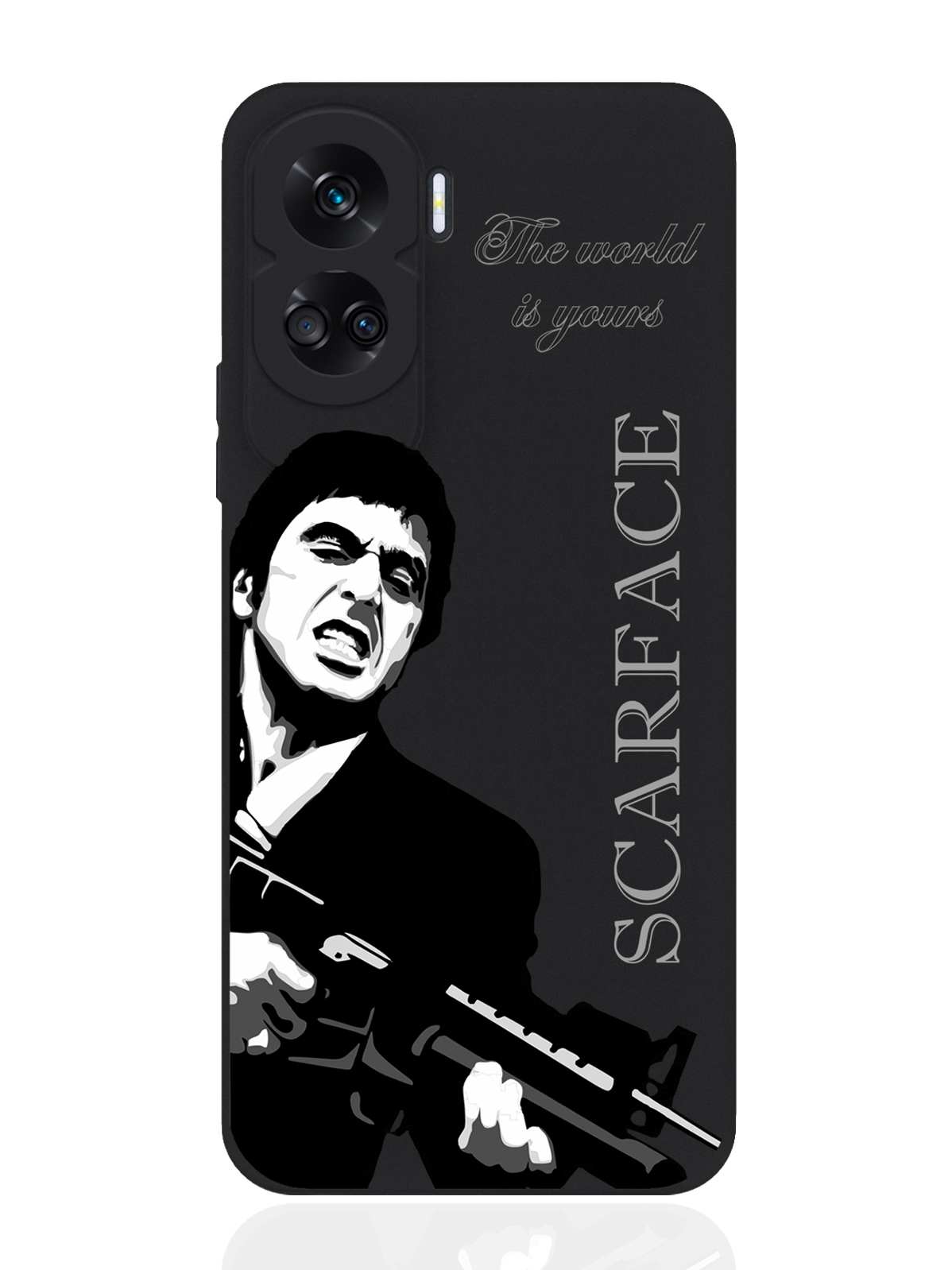 

Чехол для смартфона Honor 90 Lite черный силиконовый Scarface Tony Montana, Серый;черный, Honor