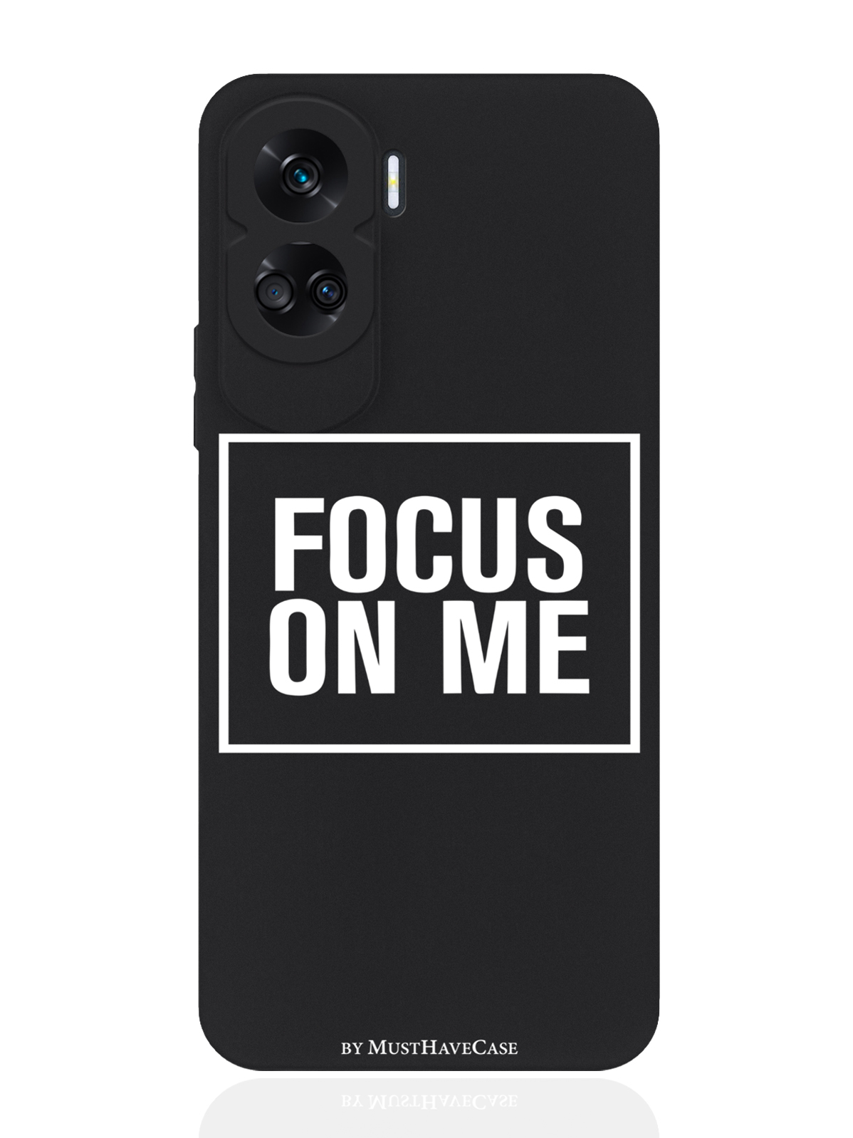 

Чехол для смартфона Honor 90 Lite черный силиконовый Focus on me, Черный;белый, Honor