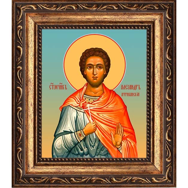 

Александр Африканский мученик. Икона на холсте.