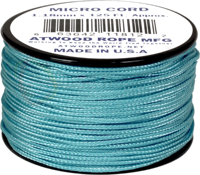 фото Паракорд atwoodrope 1.18мм x 125' micro cord 38м (carolina blue)