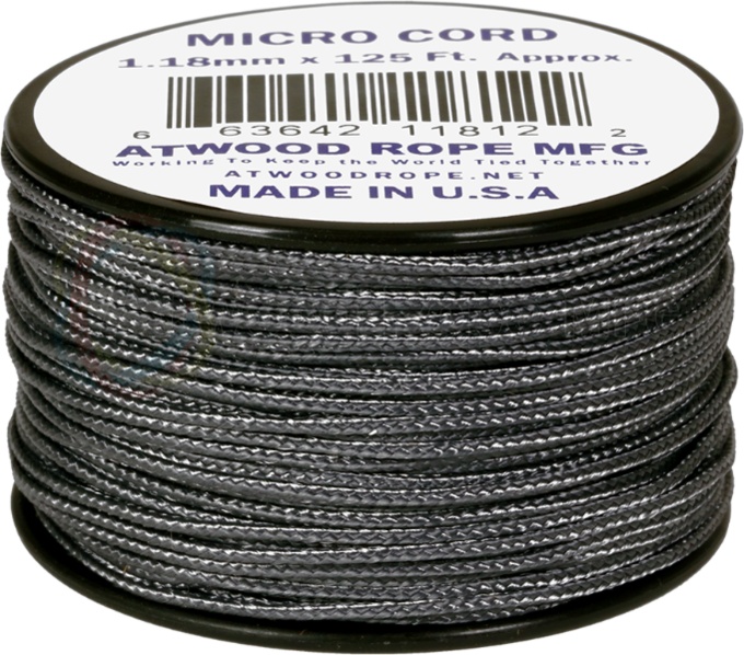 

Паракорд AtwoodRope 1.18мм x 125' Micro Cord 38м (graphite)