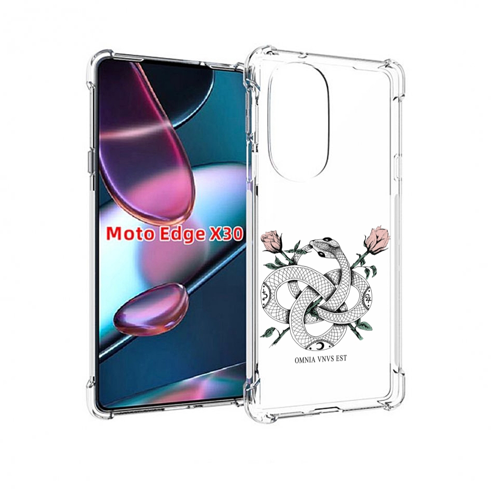 

Чехол MyPads нарисованная змея абстракция для Motorola Moto Edge X30, Прозрачный, Tocco