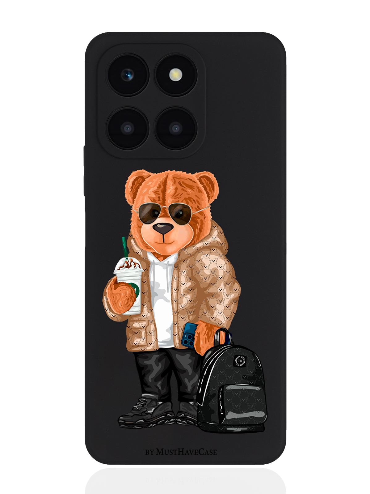 

Чехол для смартфона Honor X6A черный силиконовый Tony Style в очках, Коричневый;черный;белый, Honor
