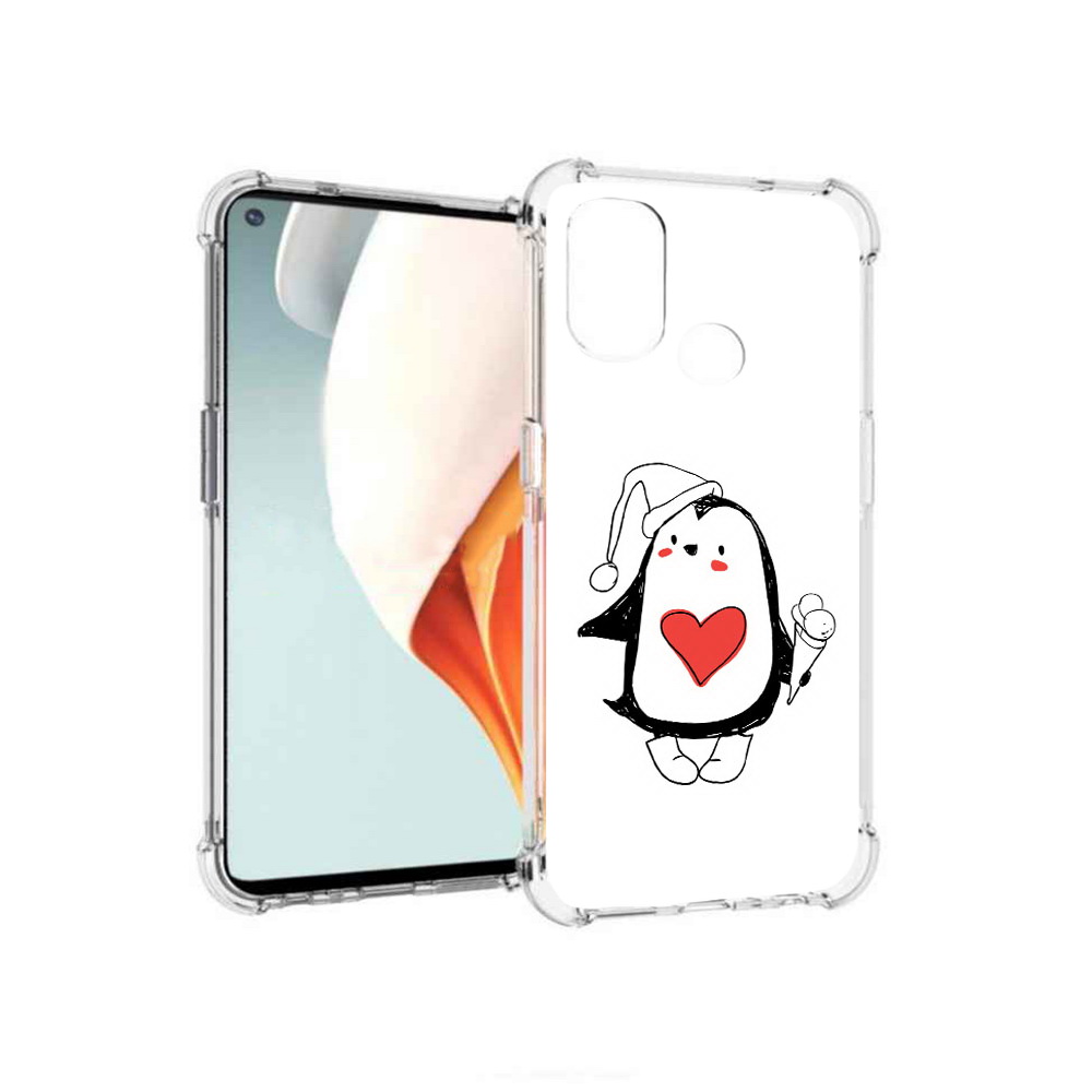 

Чехол MyPads Tocco для OnePlus Nord N100 Пингвин с мороженым (PT227045.141.135), Прозрачный, Tocco
