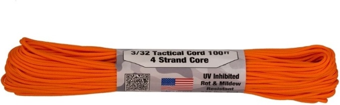 

Паракорд AtwoodRope 3/32' x 100' tactical 30m (neon orange)