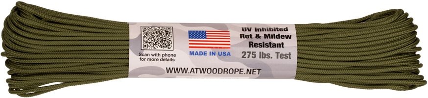 

Паракорд AtwoodRope 3/32' x 100' tactical 30m (olive)