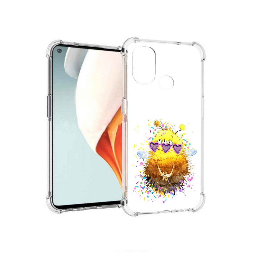 

Чехол MyPads Tocco для OnePlus Nord N100 Пушитый шмель (PT227045.141.143), Прозрачный, Tocco