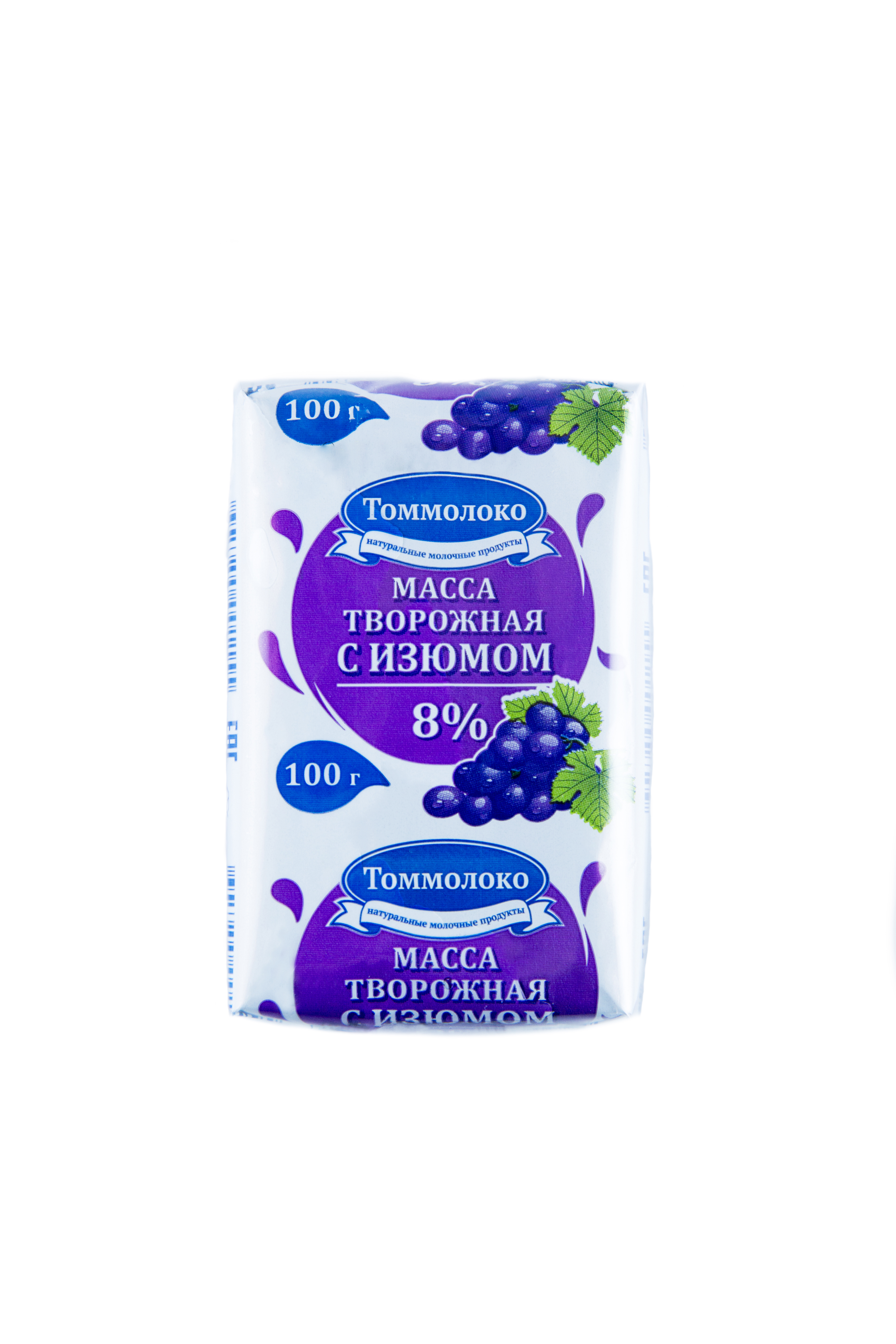 фото Творожная масса томмолоко с изюмом 8% 100 г